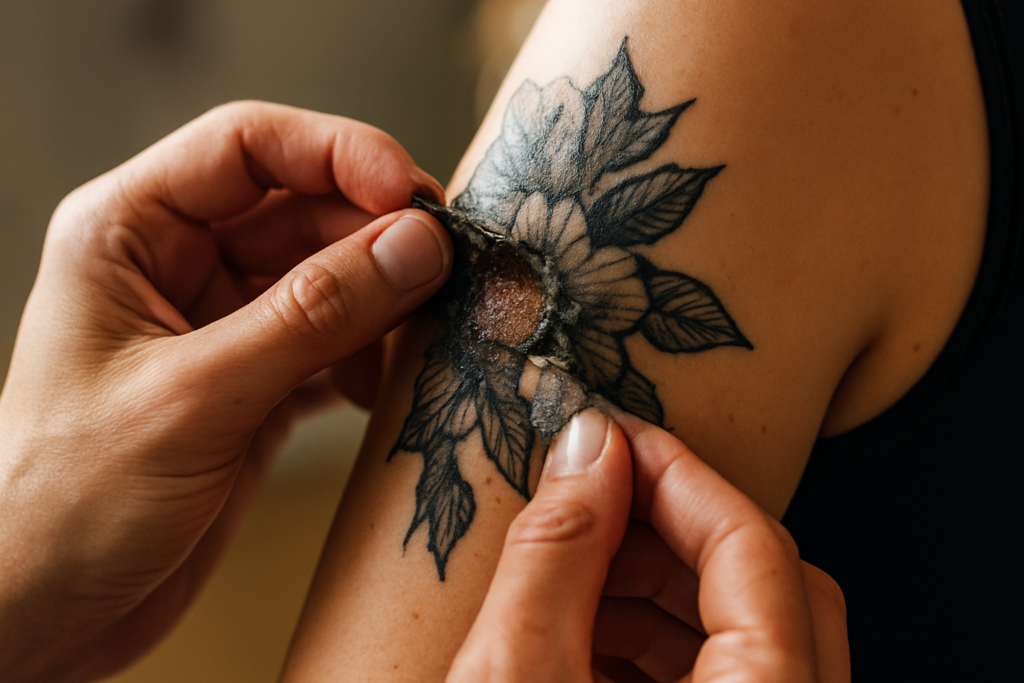 Guide complet sur la croûte de tatouage : conseils d’hygiène et durée de cicatrisation